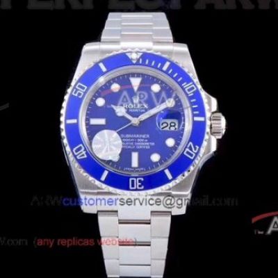 JF Rolex Submariner 40mm Swiss 2824 Watches - Blue Face Ceramic Bezel